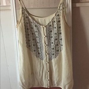 Joie embroidered Kaline tank ASO Elena Gilbert